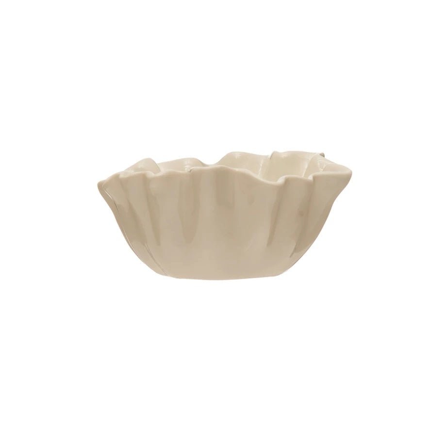Petite Stoneware Fluted Dish - Sweet Water Decor - bowl