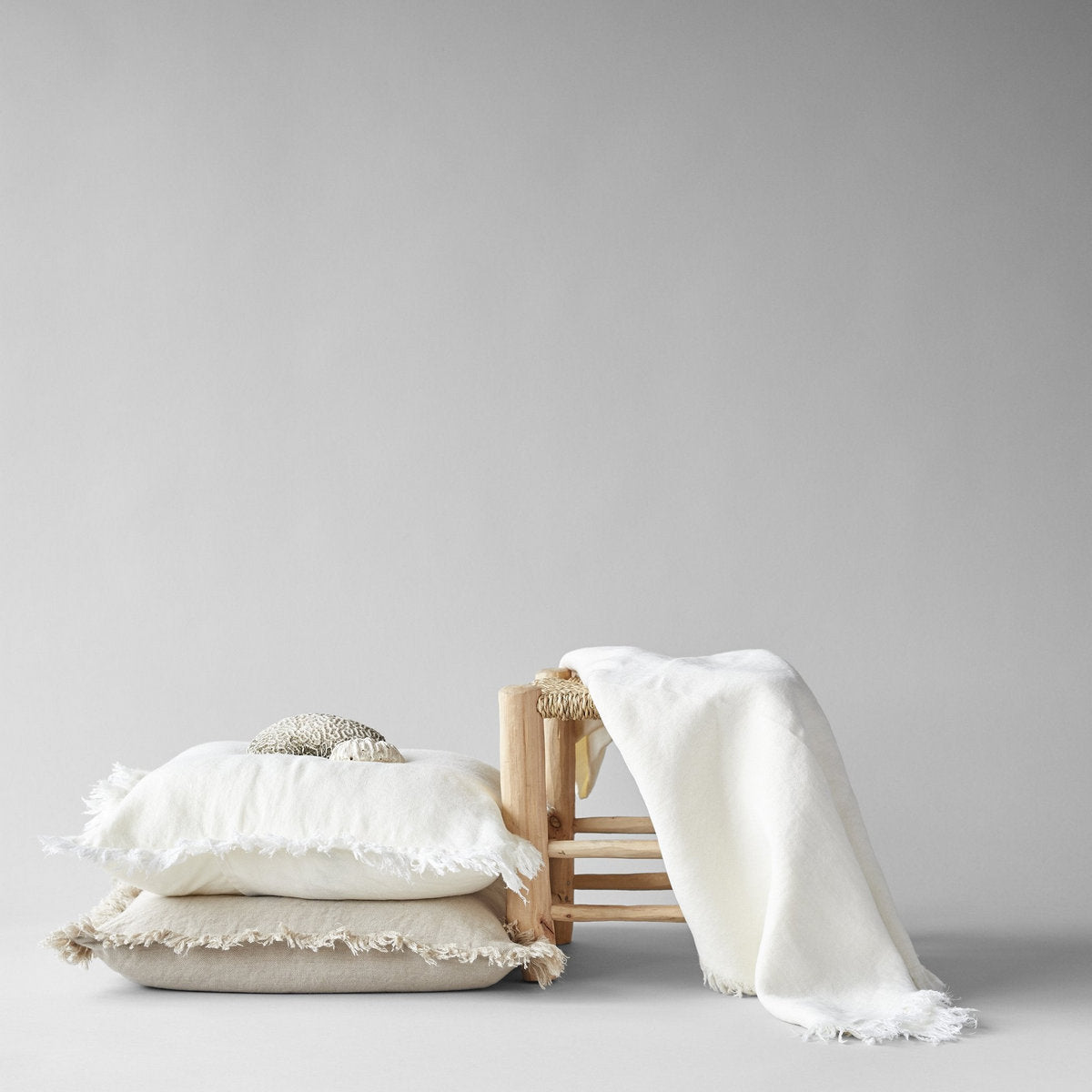 Linen Throw in White - Sweet Water Decor - throw blanket