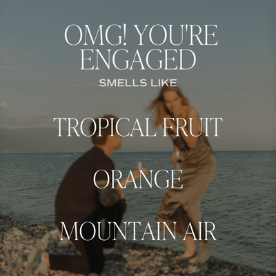 OMG! You're Engaged! Soy Candle - Clear Jar - 9 oz - Sweet Water Decor - Candles