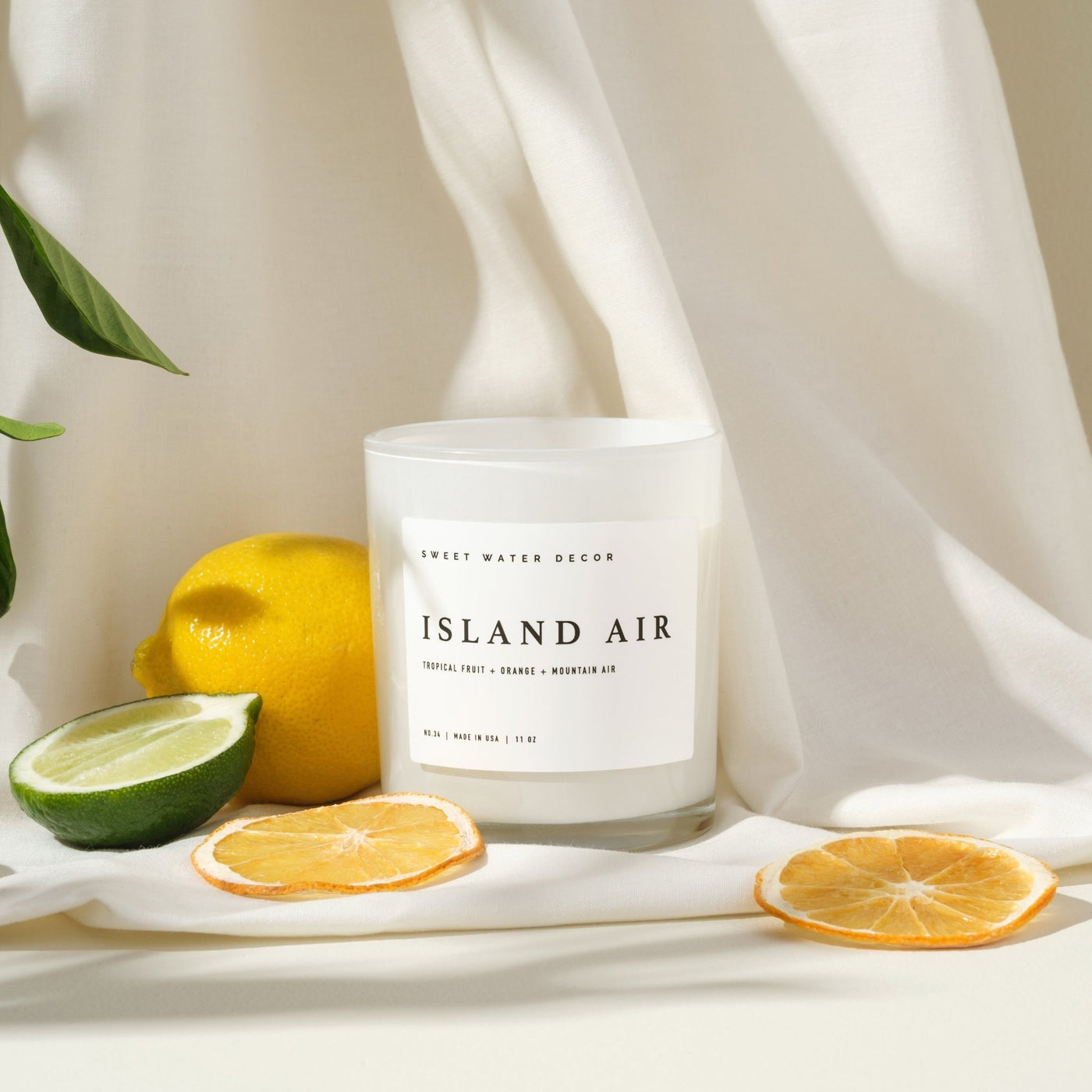 Island Air Soy Candle - White Jar - 11 oz - Sweet Water Decor - Candles