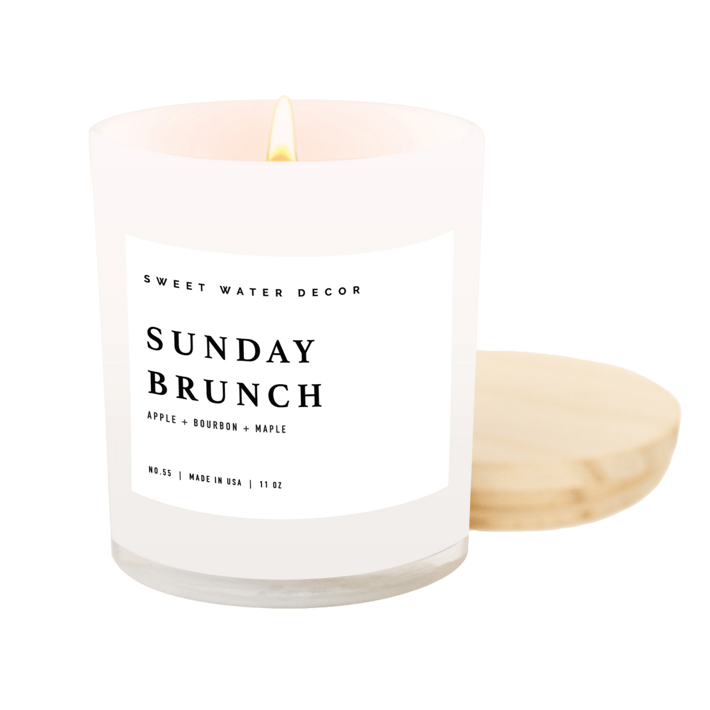 Sunday Brunch Soy Candle - White Jar - 11 oz - Sweet Water Decor - Candles