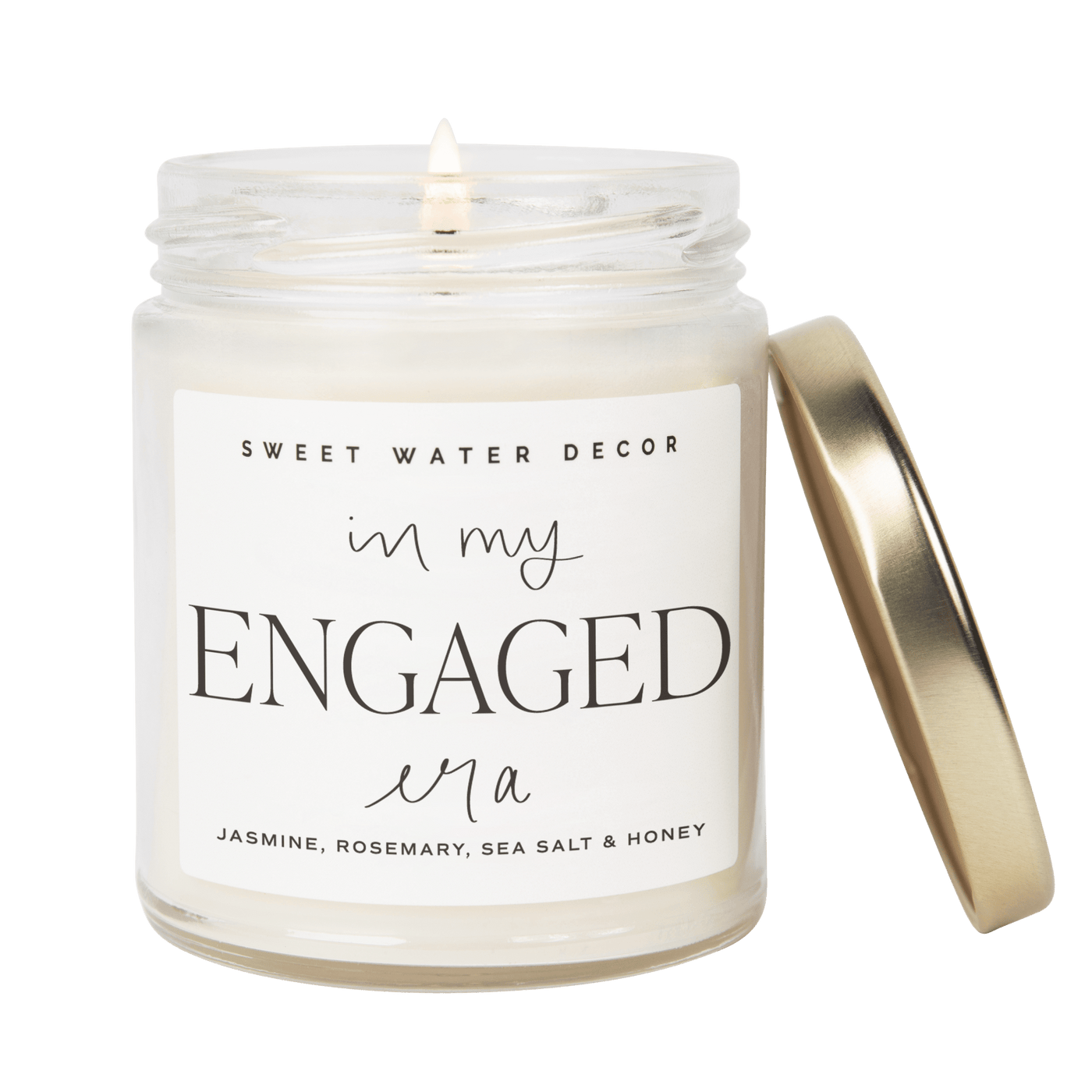 In My Engaged Era Soy Candle - Clear Jar - 9 oz - Sweet Water Decor - Candles