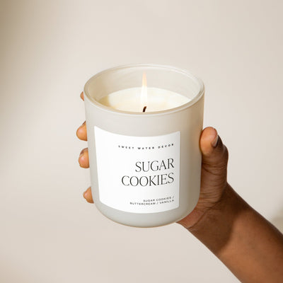 Sugar Cookies Soy Candle - Tan Matte Jar - 15 oz - Sweet Water Decor - Candles