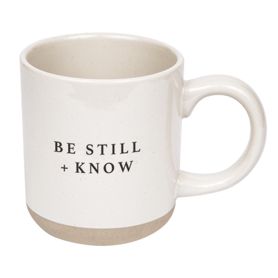 Be Still and Know 14oz. Stoneware Coffee Mug - Sweet Water Decor - Coffee Mugs