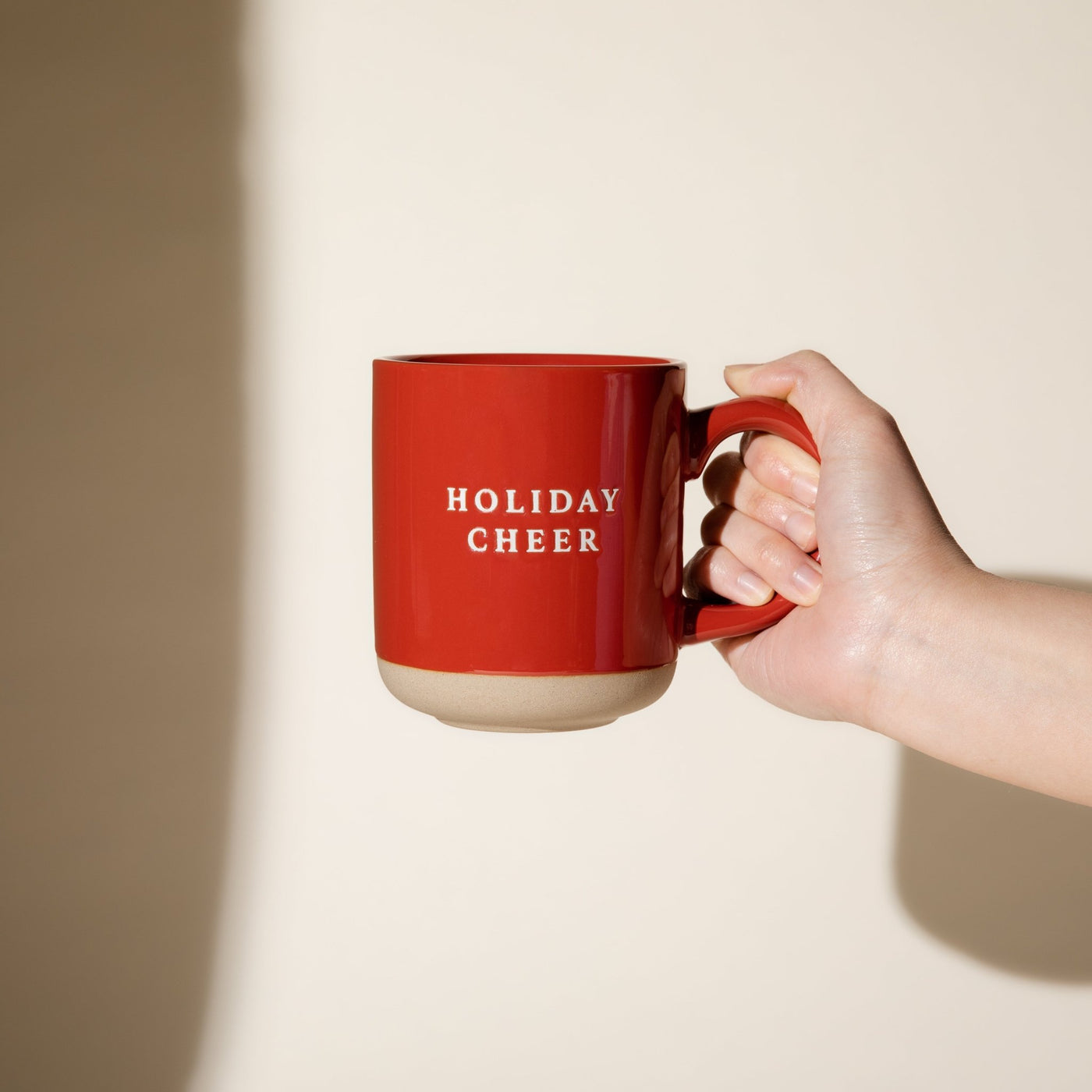 Holiday Cheer 14oz. Red Stoneware Coffee Mug - Sweet Water Decor - Coffee Mugs