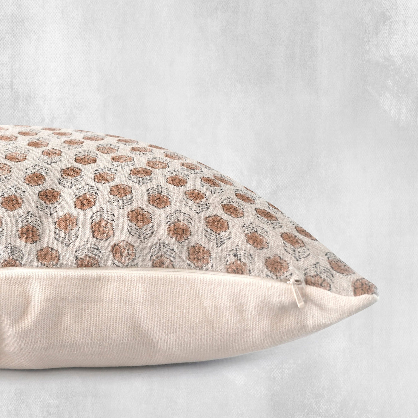 NENE-Indian Hand Block Linen Lumbar Pillow cover - Sweet Water Decor - Pillow Cover