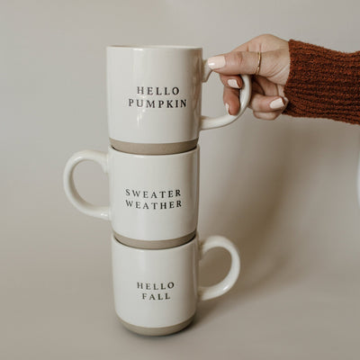 Hello Fall 14oz. Stoneware Coffee Mug - Sweet Water Decor - Coffee Mugs