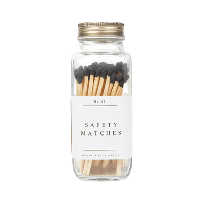 Black Tip Safety Matches - 60 Count, 3.75" - Sweet Water Decor - Matches
