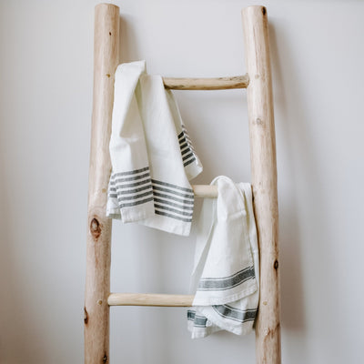 Striped Tea Towel - Three Stripes - Sweet Water Decor - Hand Towels