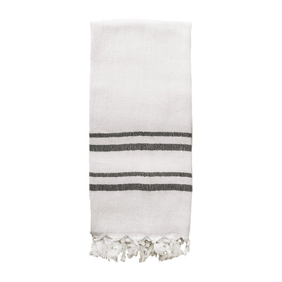 Haley Turkish Cotton + Bamboo Hand Towel - Two Stripe - Sweet Water Decor - Hand Towels