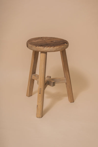 Vintage Elm Stool - Sweet Water Decor - stool