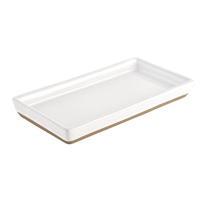 White Stoneware Tray - Sweet Water Decor - Trays