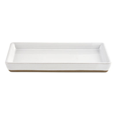 White Stoneware Tray - Sweet Water Decor - Trays