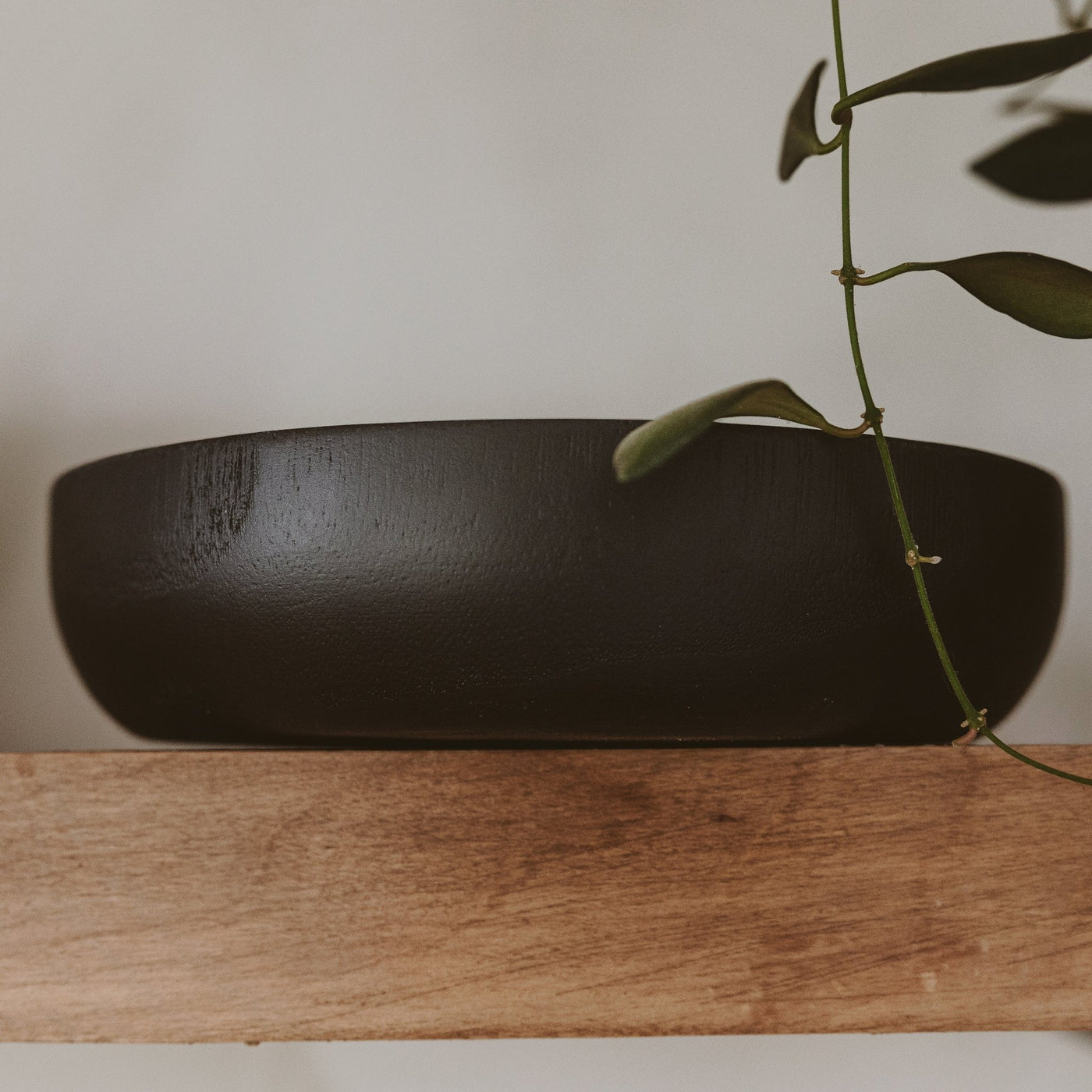 Black Decorative Wood Bowl - Sweet Water Decor - Bowls