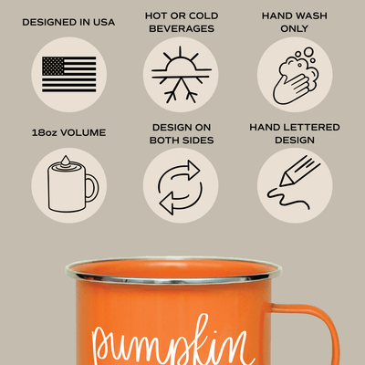 Pumpkin Spice 18oz. Campfire Coffee Mug - Sweet Water Decor - Coffee Mugs