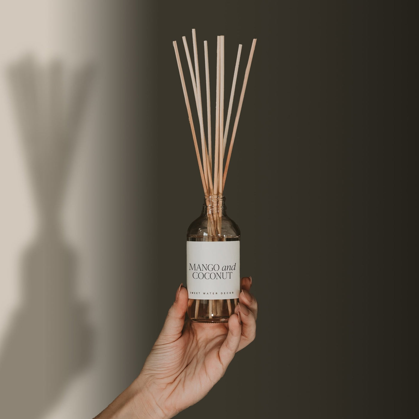 Mango and Coconut Clear Reed Diffuser - Sweet Water Decor - Reed Diffusers
