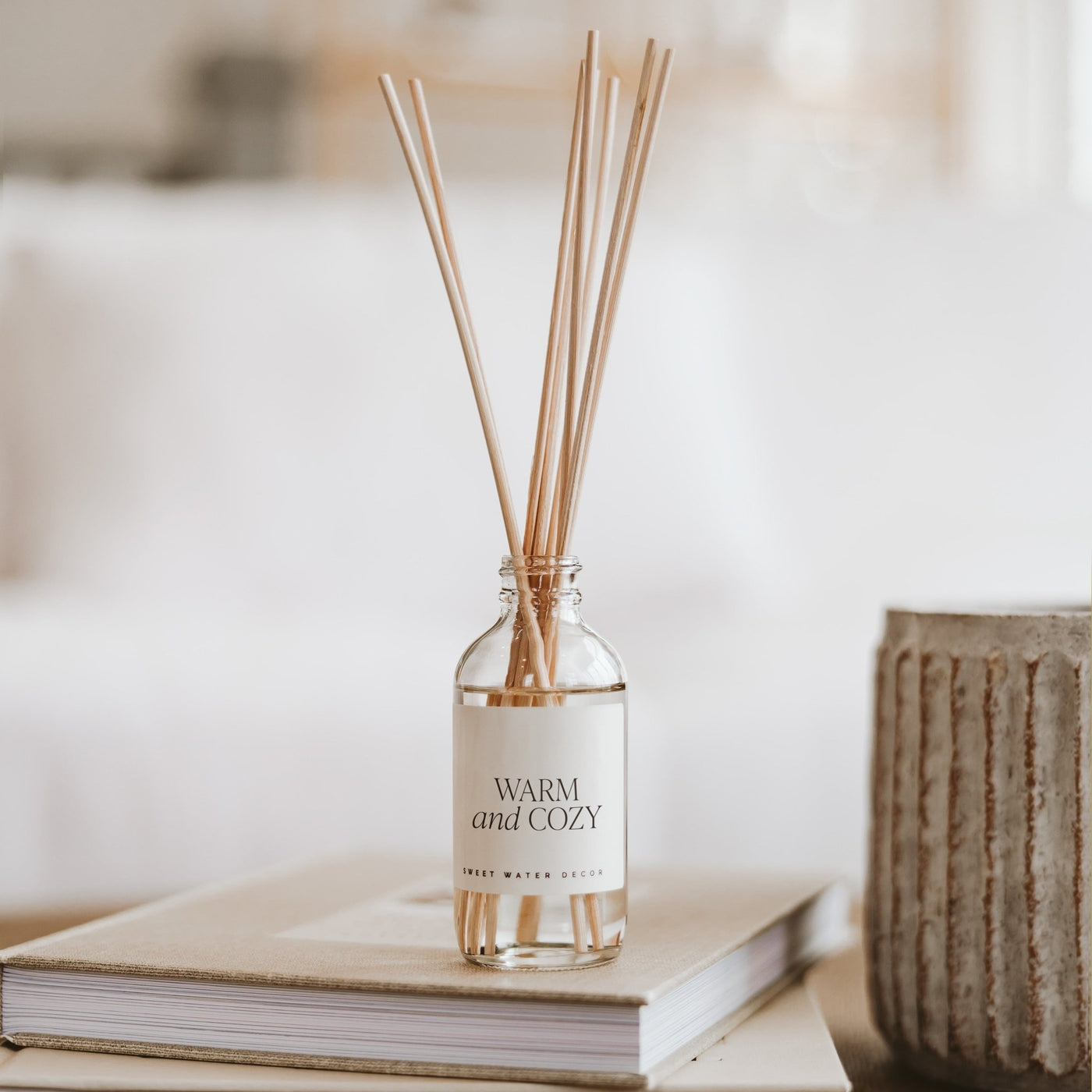 Warm and Cozy Clear Reed Diffuser - Sweet Water Decor - Reed Diffusers