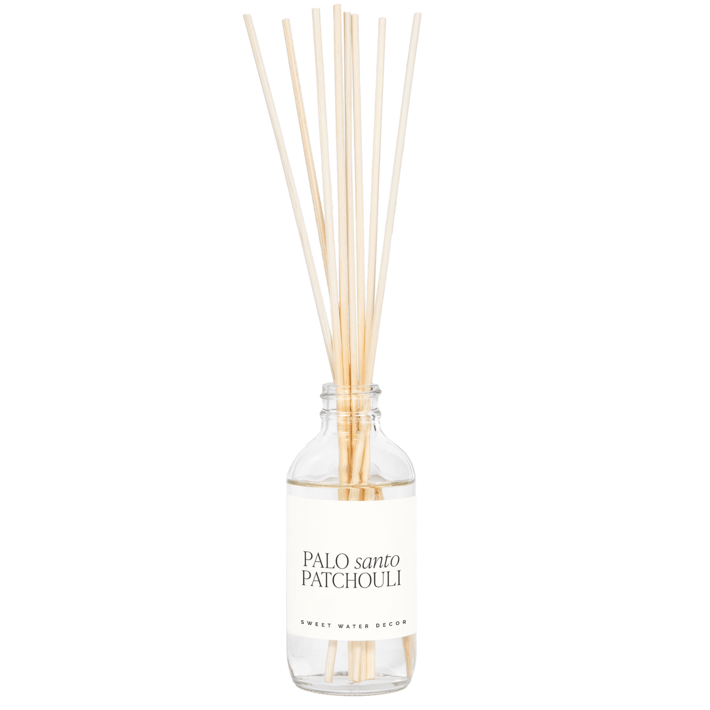 Palo Santo Patchouli Clear Reed Diffuser - Sweet Water Decor - Reed Diffusers