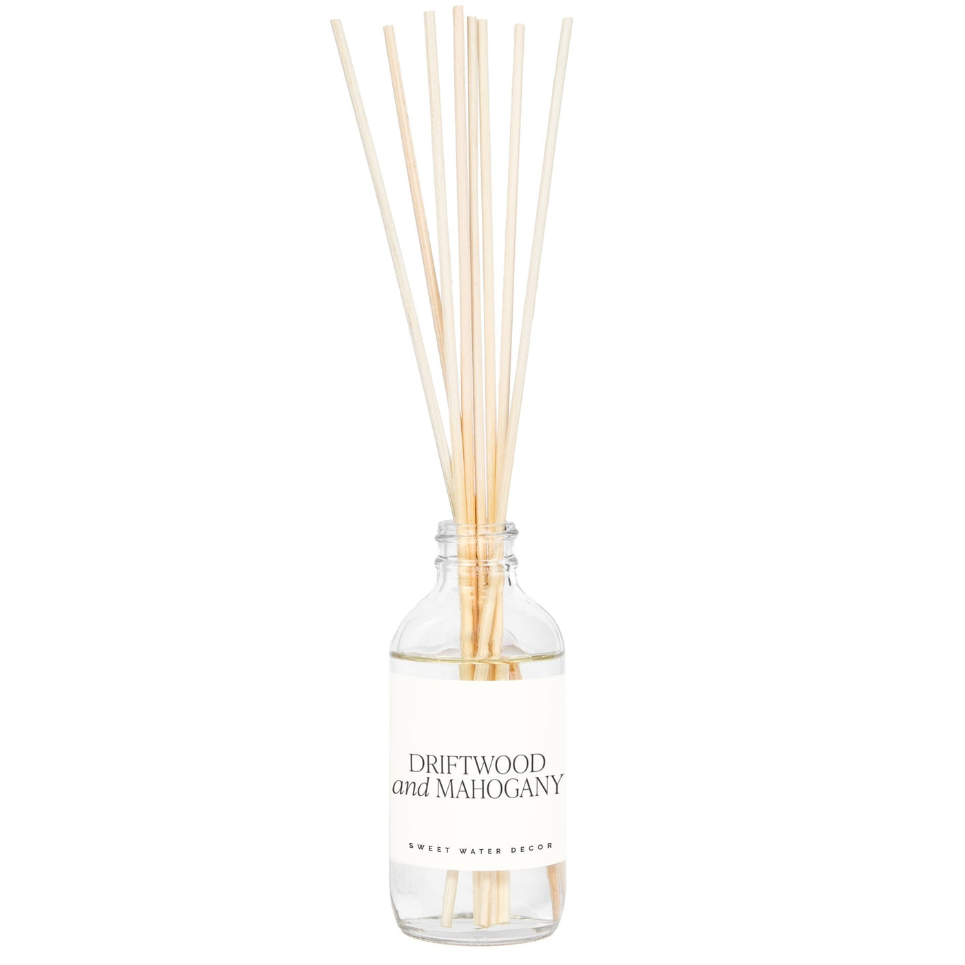 Driftwood and Mahogany Clear Reed Diffuser - Sweet Water Decor - Reed Diffusers