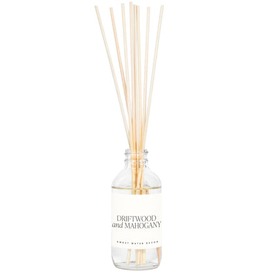 Driftwood and Mahogany Clear Reed Diffuser - Sweet Water Decor - Reed Diffusers