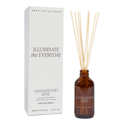 Sandalwood Rose Amber Reed Diffuser - Sweet Water Decor - Reed Diffusers