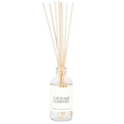 Calm and Comfort Clear Reed Diffuser - Sweet Water Decor - Reed Diffusers