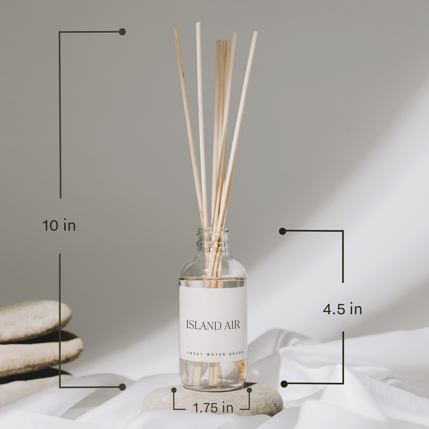 Sandalwood Rose Clear Reed Diffuser - Sweet Water Decor - Reed Diffusers