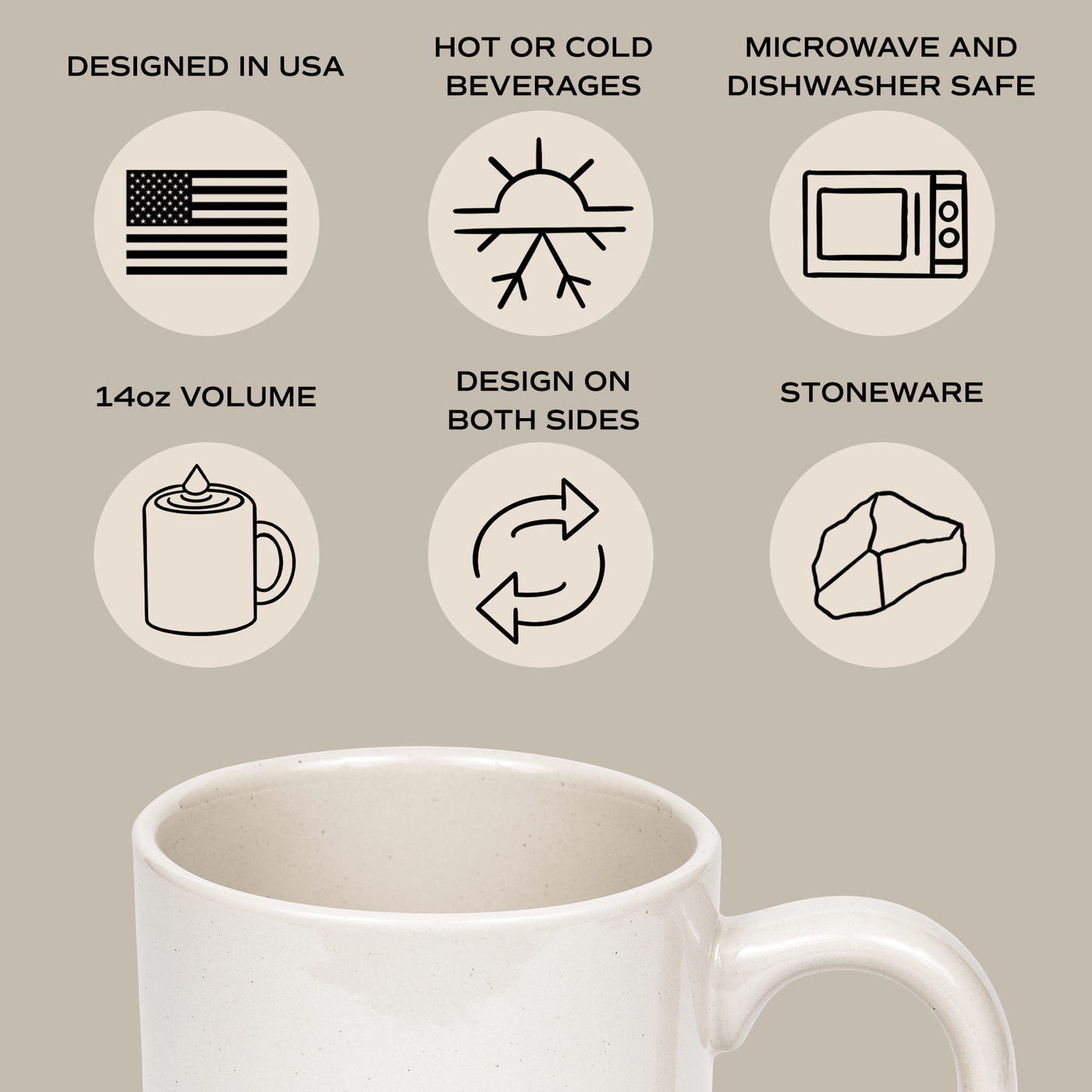 Be Still and Know 14oz. Stoneware Coffee Mug - Sweet Water Decor - Coffee Mugs