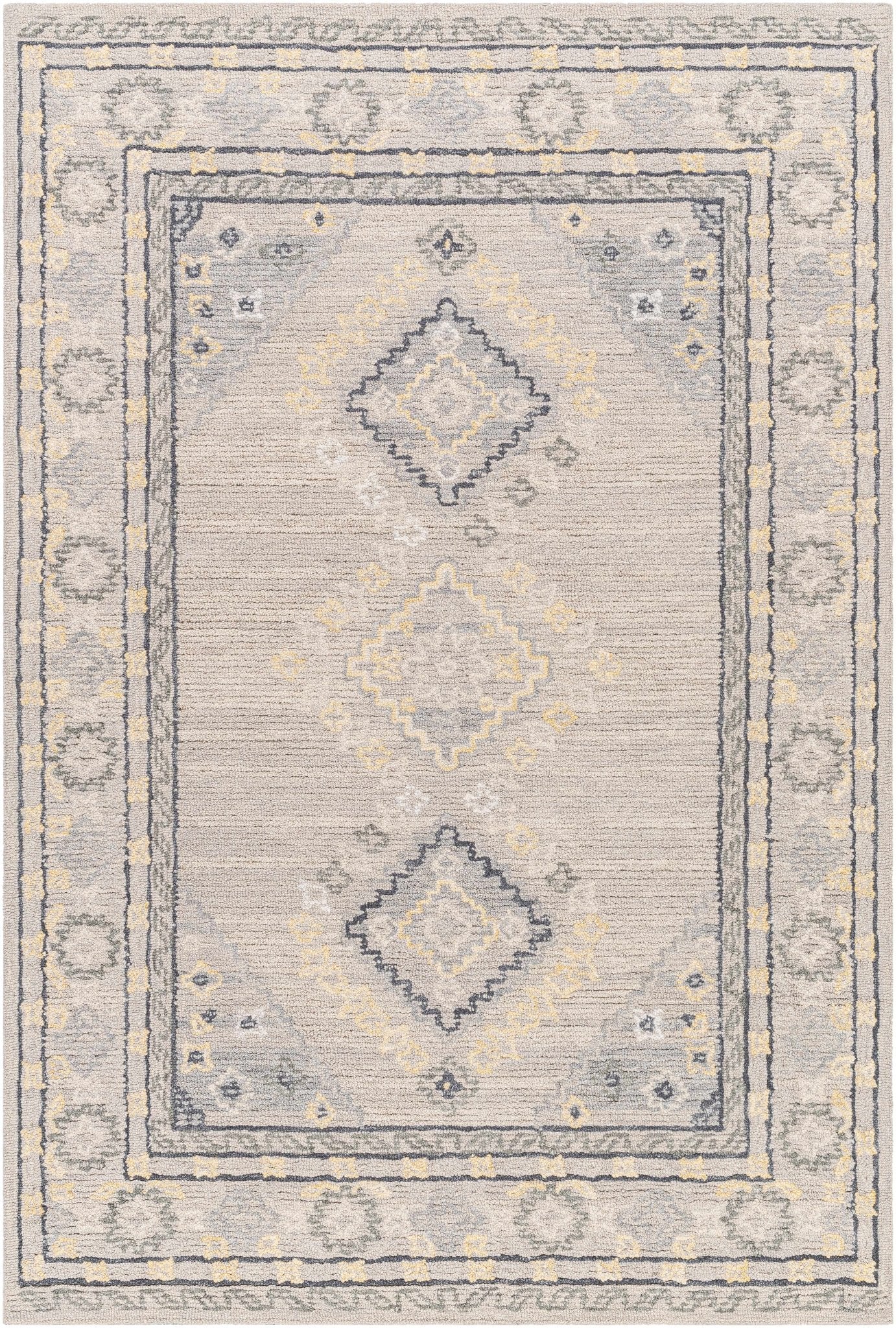 Alena Gray Wool Blend Area Rug - Sweet Water Decor - Rugs