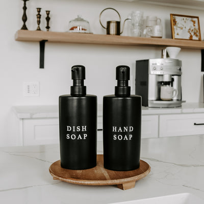 15oz Black Stoneware Hand Soap Dispenser - Sweet Water Decor - Dispensers