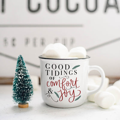 Good Tidings of Comfort and Joy 16oz. Campfire Coffee Mug - Sweet Water Decor - Coffee Mugs