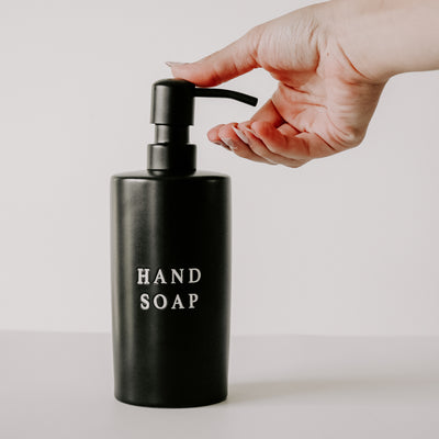 15oz Black Stoneware Hand Soap Dispenser - Sweet Water Decor - Dispensers