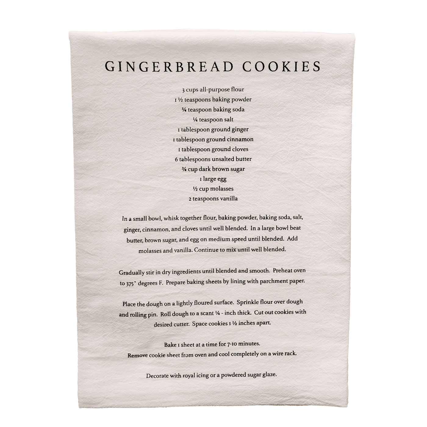 Gingerbread Cookies Tea Towel - Sweet Water Decor - Hand Towels