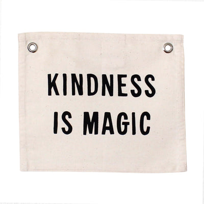 kindness is magic banner - natural - Sweet Water Decor - Wall Hanging