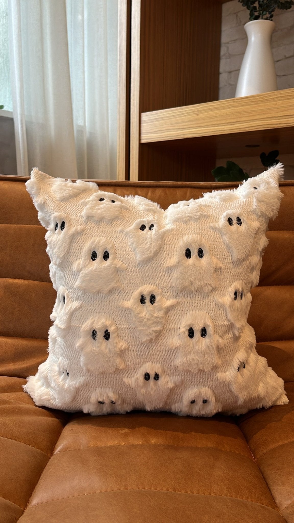 Spooky Ghost Pillow Cover - Sweet Water Decor - pillow cover
