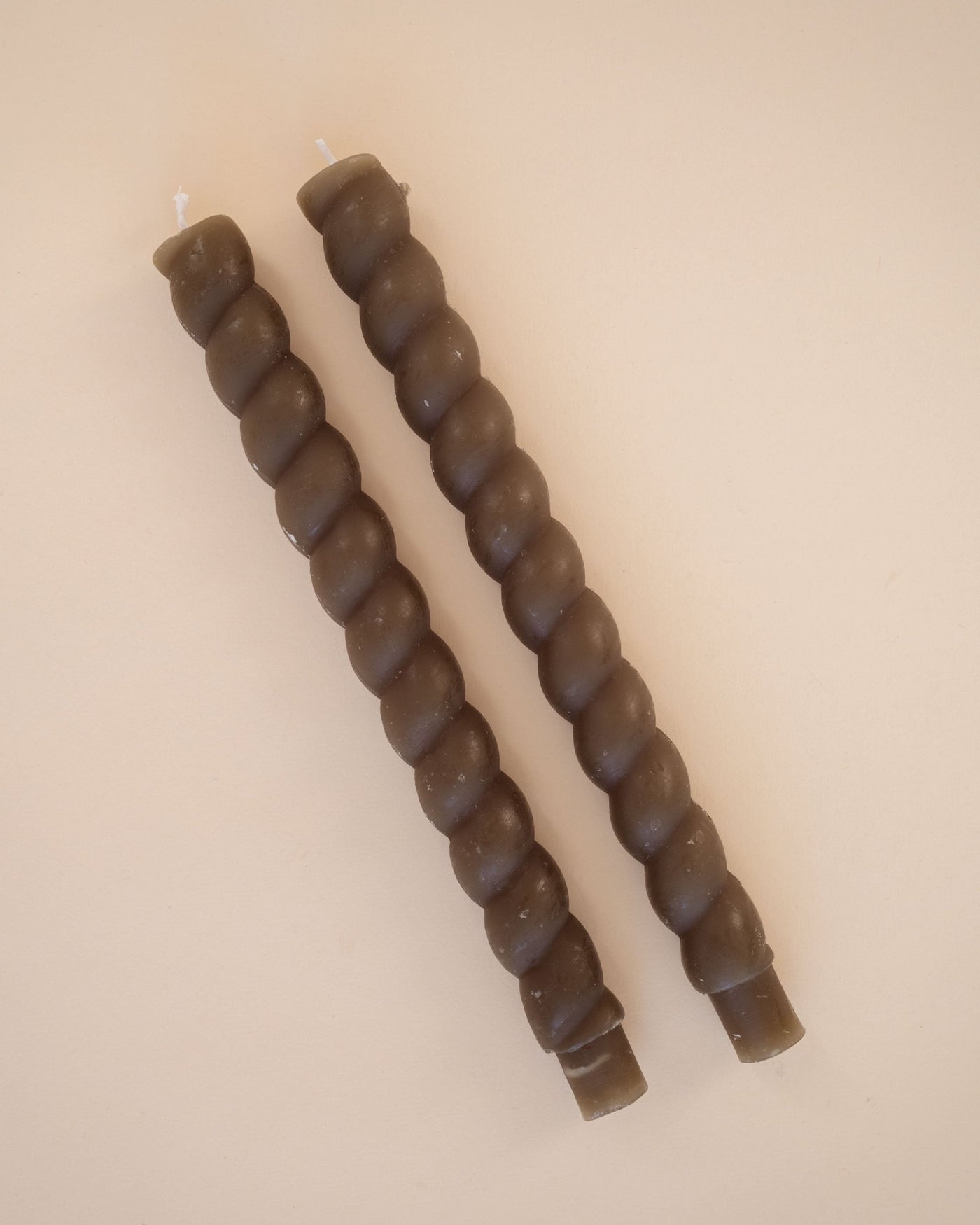 Mossy Brown Twisted Tapers - Sweet Water Decor - twist tapers