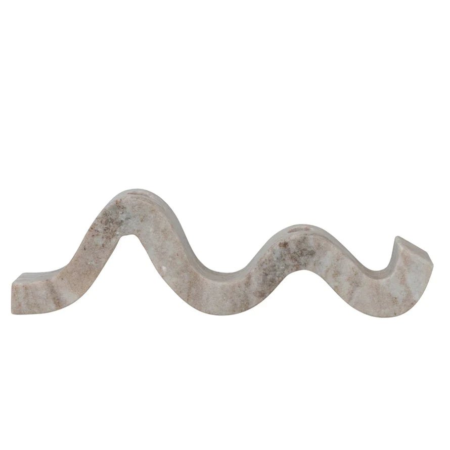 Marble Wave Double Taper Holder - Sweet Water Decor - Candle holder
