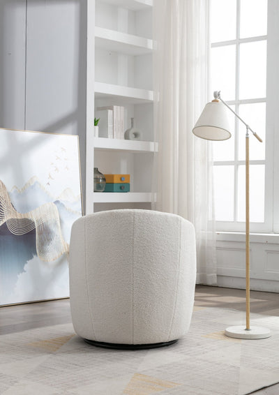 Walker Edison | Teddy Swivel Barrel Accent Armchair Chair - Sweet Water Decor - Living Room