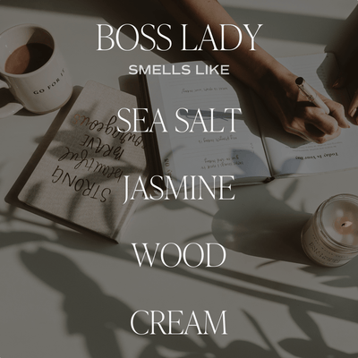 Boss Lady Soy Candle - Clear Jar - 9 oz - Sweet Water Decor - Candles