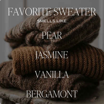 Favorite Sweater Soy Candle - Tan Matte Jar - 15 oz - Sweet Water Decor - Candles