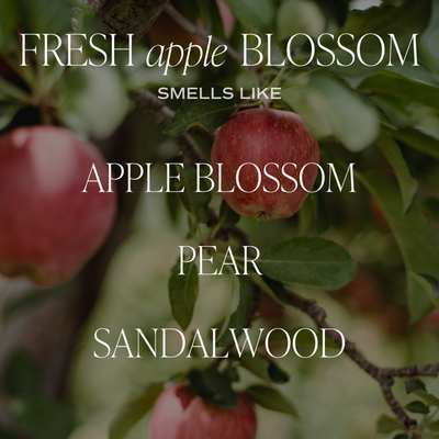Fresh Apple Blossom Soy Candle - Black Stoneware Jar - 12 oz