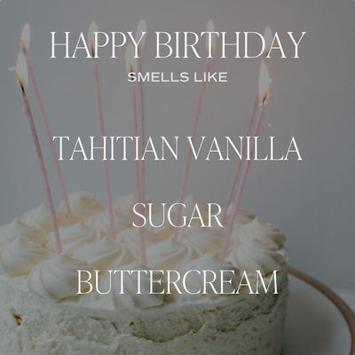 Happy Birthday Soy Candle - White Text Label - 9 oz