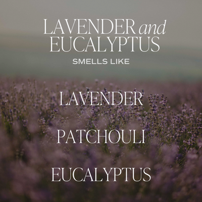 Lavender and Eucalyptus Soy Candle - Clear Jar - 9 oz