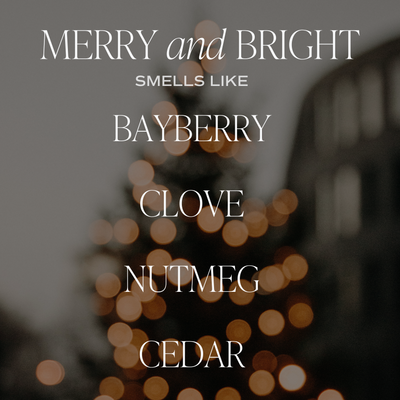 Merry + Bright Soy Candle - White Jar - 11 oz