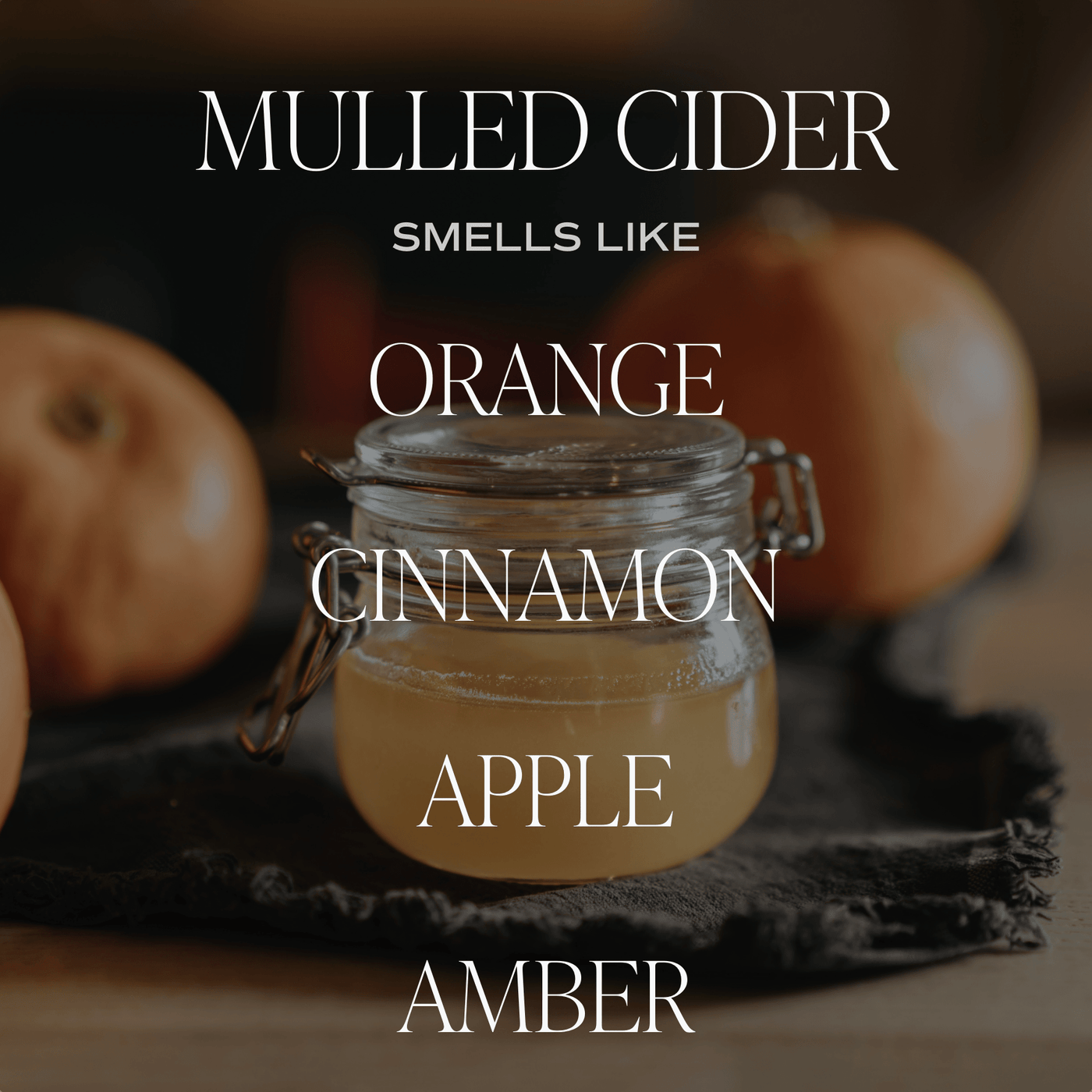 Mulled Cider Soy Candle - Amber Jar - 9 oz - Sweet Water Decor - Candles