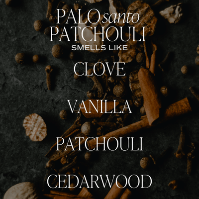 Palo Santo Patchouli Soy Candle - Amber Jar - 9 oz - Sweet Water Decor - Candles