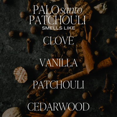 Palo Santo Patchouli Soy Candle - Cream Stoneware Jar - 12 oz