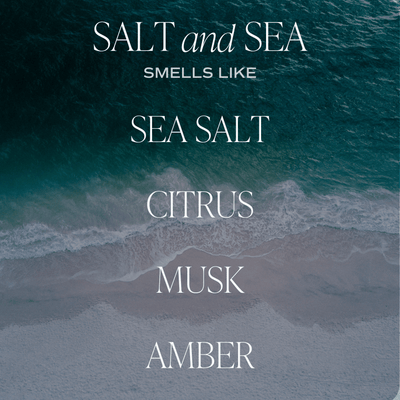 Salt and Sea Soy Candle - Amber Jar - 9 oz - Sweet Water Decor - Candles