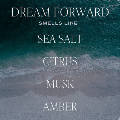 Dream Forward Soy Candle - Clear Jar - 9 oz - Sweet Water Decor - Candles