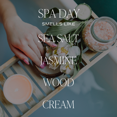 Spa Day Soy Candle - Cream Stoneware Jar - 12 oz